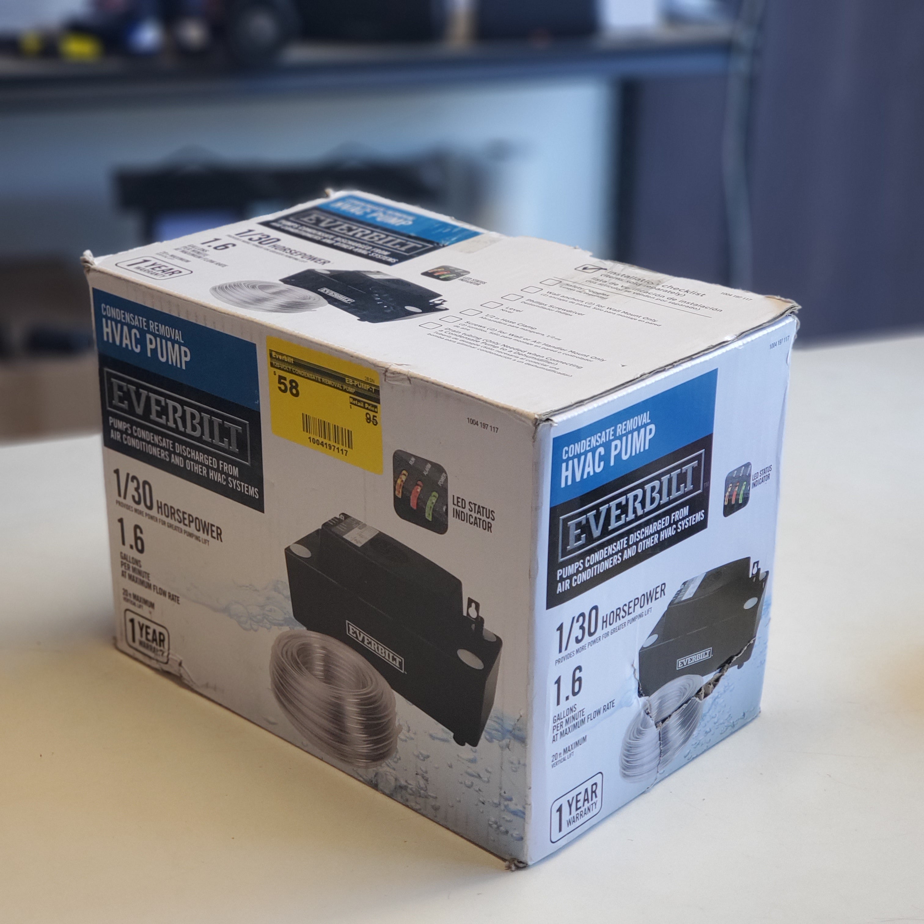 120-VOLT CONDENSATE REMOVAL PUMP (EB-PUMP-T) 120-VOLT CONDENSATE REMOVAL PUMP (EB-PUMP-T)